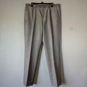 Express Men's Micro Twill Photographer Gray Dress Pants W36 L34
